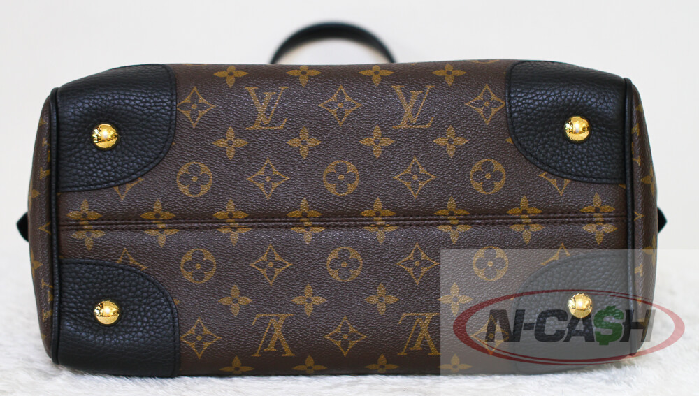 Authentic Louis Vuitton Monogram Noir Retiro NM Handbag/Shoulder Bag