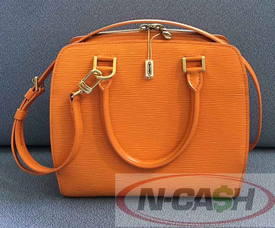 Authentic 955 Louis Vuitton Mandarin Epi PontNeuf PM GHW LV Handbag Authentic 955 Louis Vuitton Mandarin Epi PontNeuf PM GHW LV Handbag