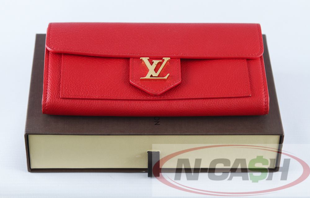 Louis Vuitton Rubis Leather Lockme Wallet