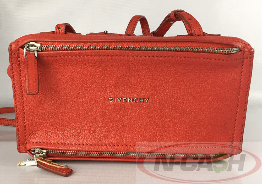 Givenchy Mini Pandora in Orange Grained Goatskin Bag | N-Cash