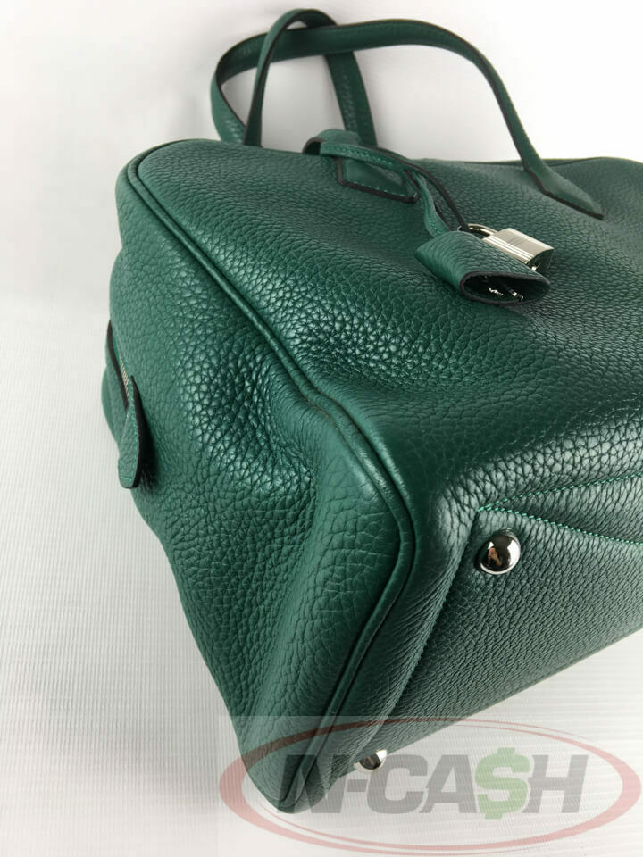 Hermes Victoria II Malachite Clemence Leather Bag