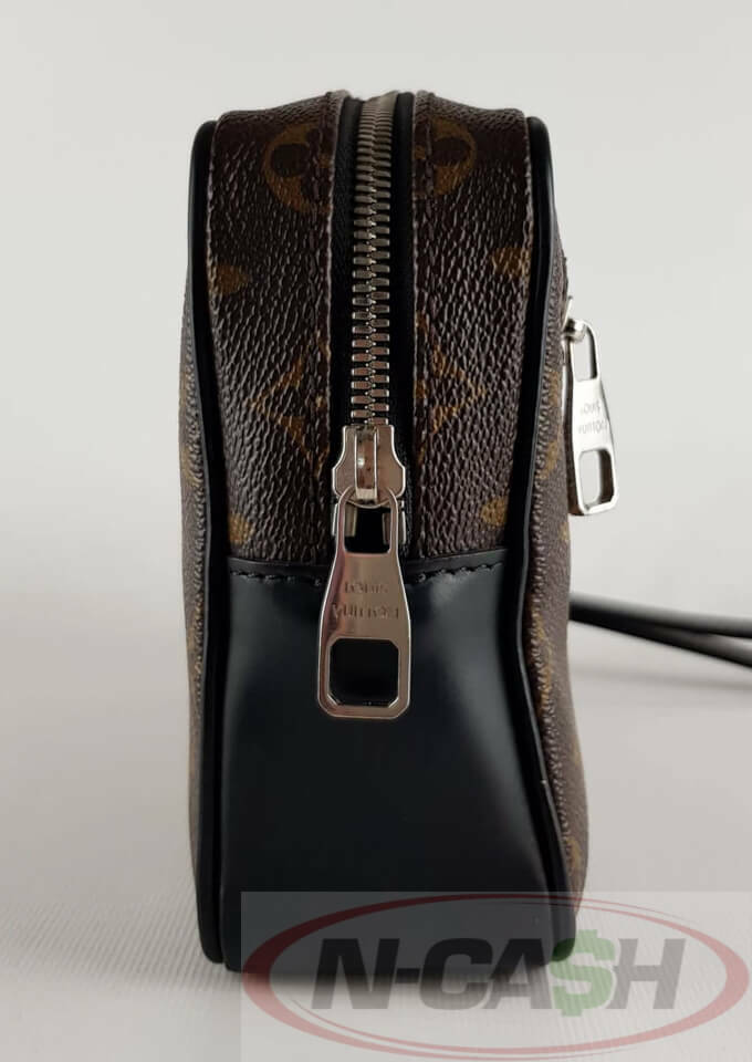Louis Vuitton Monogram Macassar Kasai Clutch Black