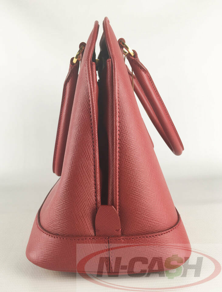 Prada Double Zip BN2569 Red Saffiano Leather Tote - BrandConscious  Authentics