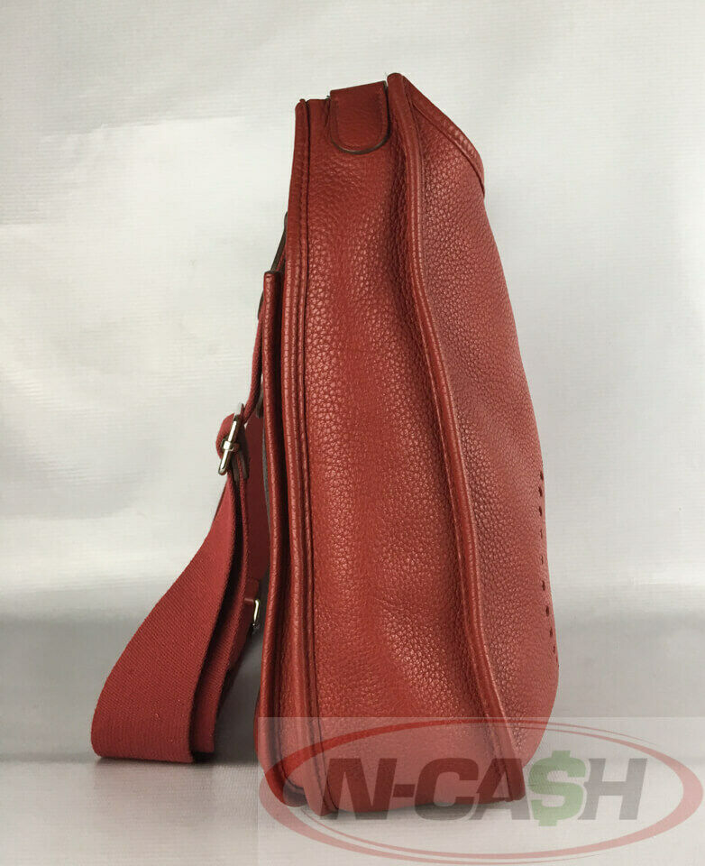 Hermes Evelyne III GM Ruby Clemence Bag | N-Cash