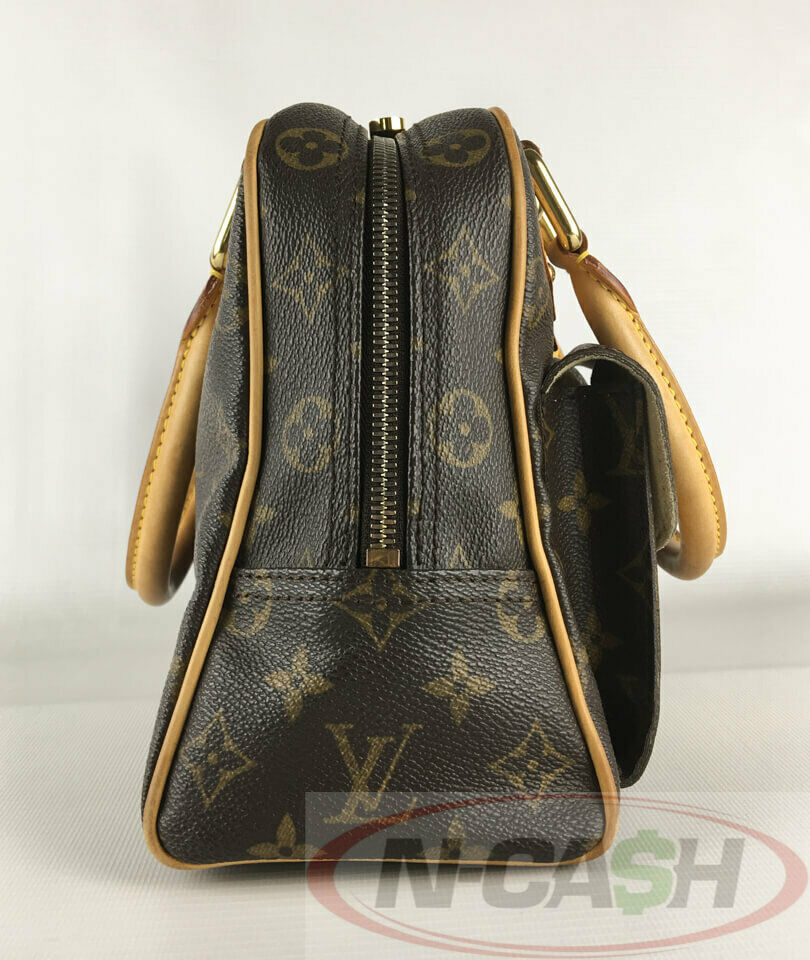 Louis Vuitton LV Monogram Manhattan PM Handbag Browns Canvas Bag -  EXCELLENT