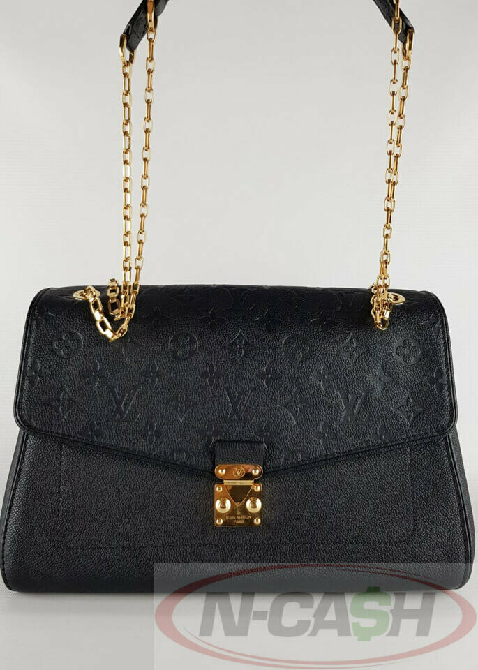 Louis Vuitton Saint Germain MM Black Monogram Empreinte Bag