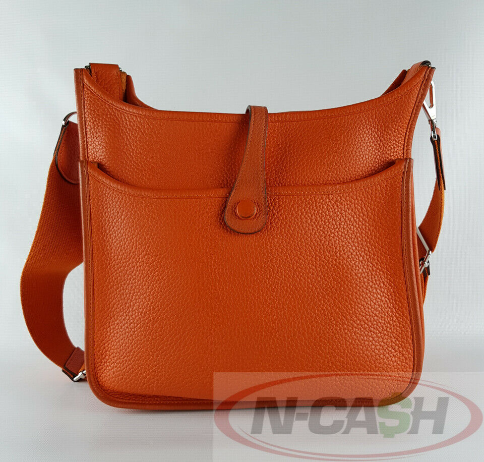 Hermes Evelyne III PM Feu Clemence Palladium Hardware