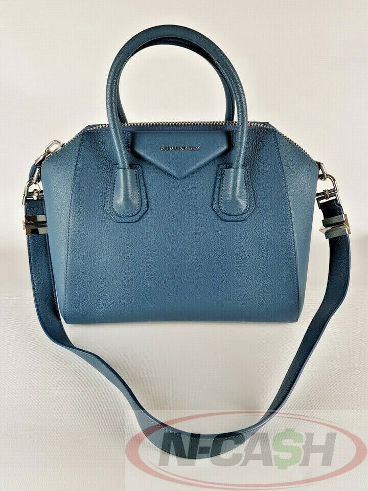 Givenchy Antigona Mineral Blue Goatskin Small Bag | N-Cash