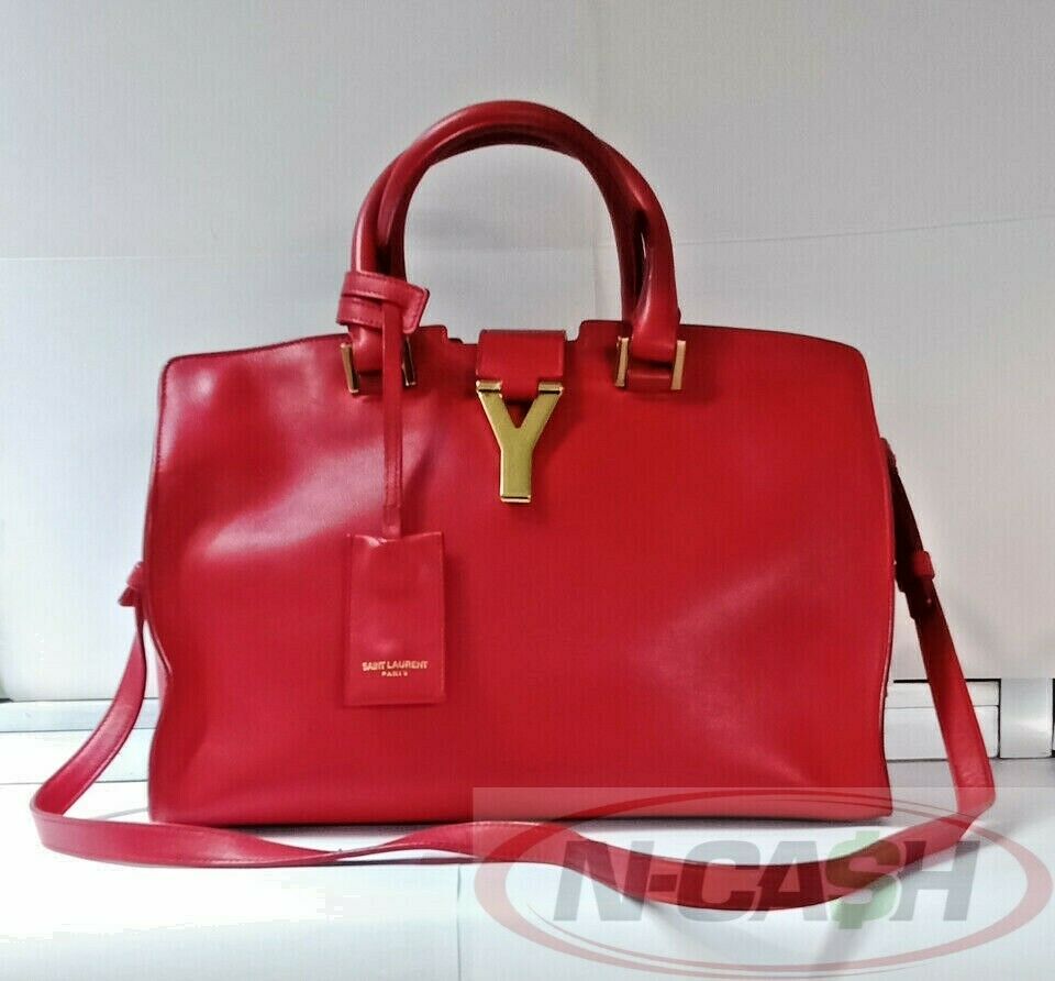 Saint Laurent YSL Small Sac Ligne Y Red Bag | N-Cash