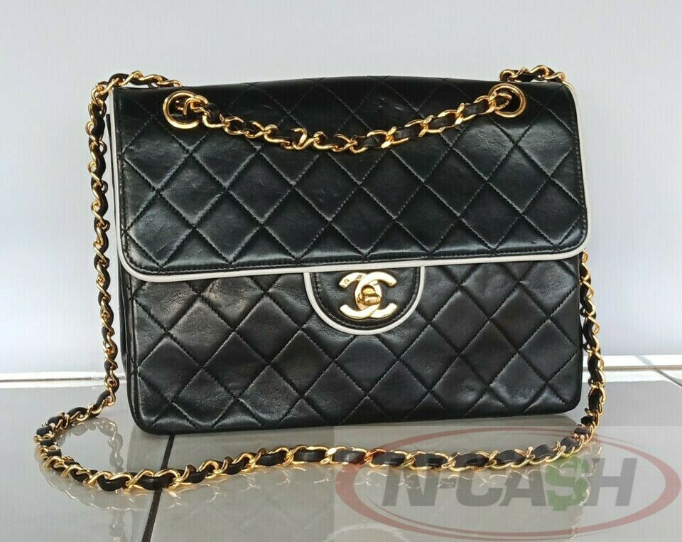 Chanel Classic Single Flap Lambskin Leather Bag NCash