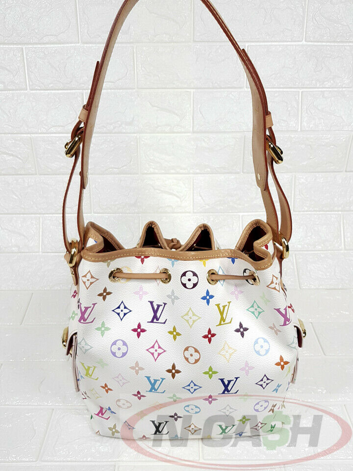 Louis Vuitton White Monogram Multicolor Canvas Noe Shoulder Bag