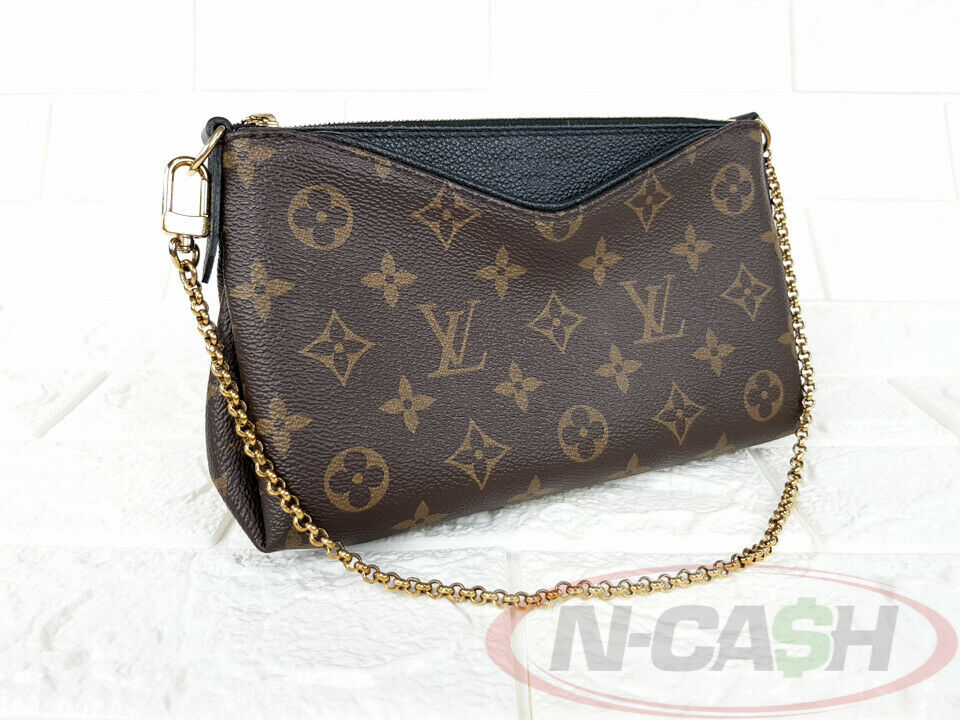 Louis Vuitton Pallas Clutch Monogram Noir, Luxury, Bags & Wallets on  Carousell