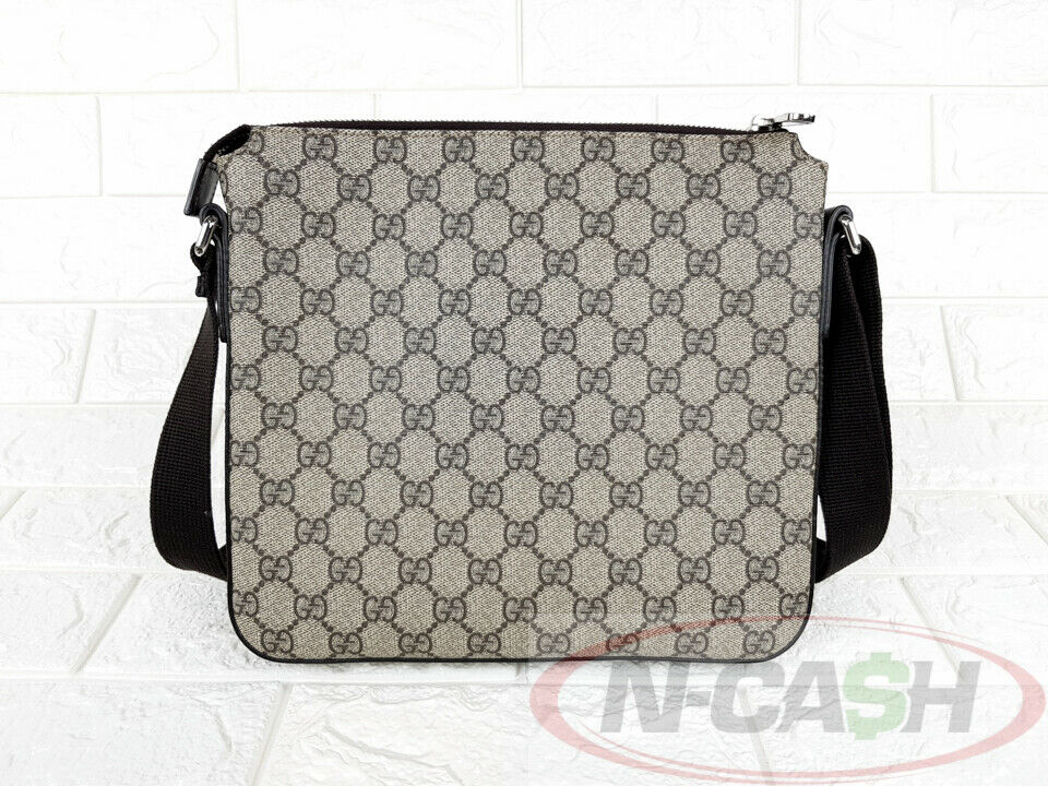 Gucci GG Supreme Canvas Flat Messenger Bag | N-Cash