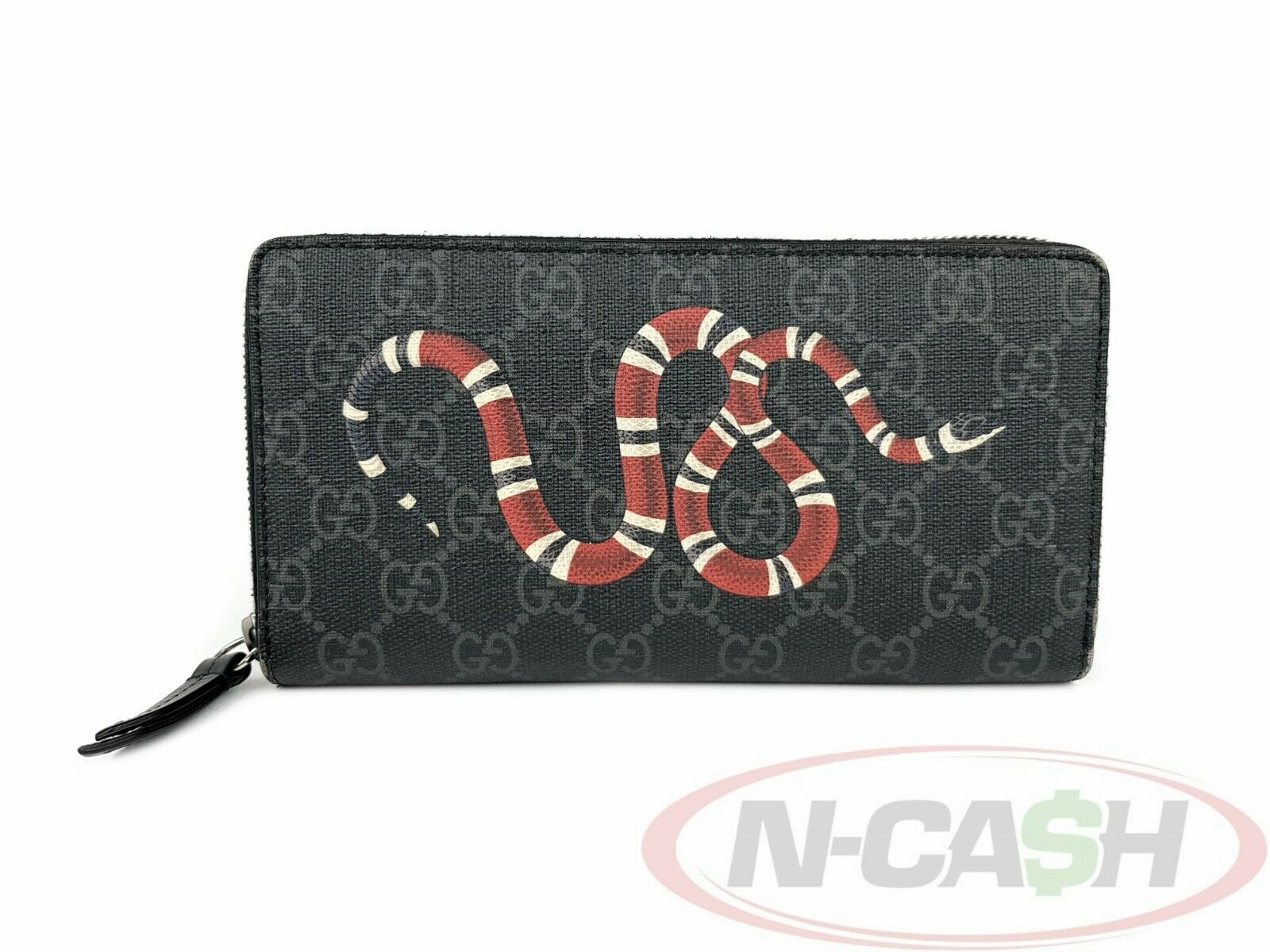 Gucci GG Supreme Kingsnake Zippy Wallet | N-Cash