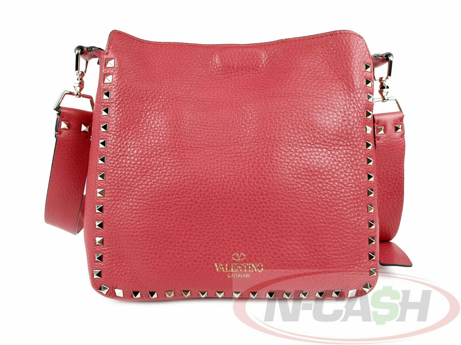 Valentino Red Rockstud Leather Crossbody Bag NCash