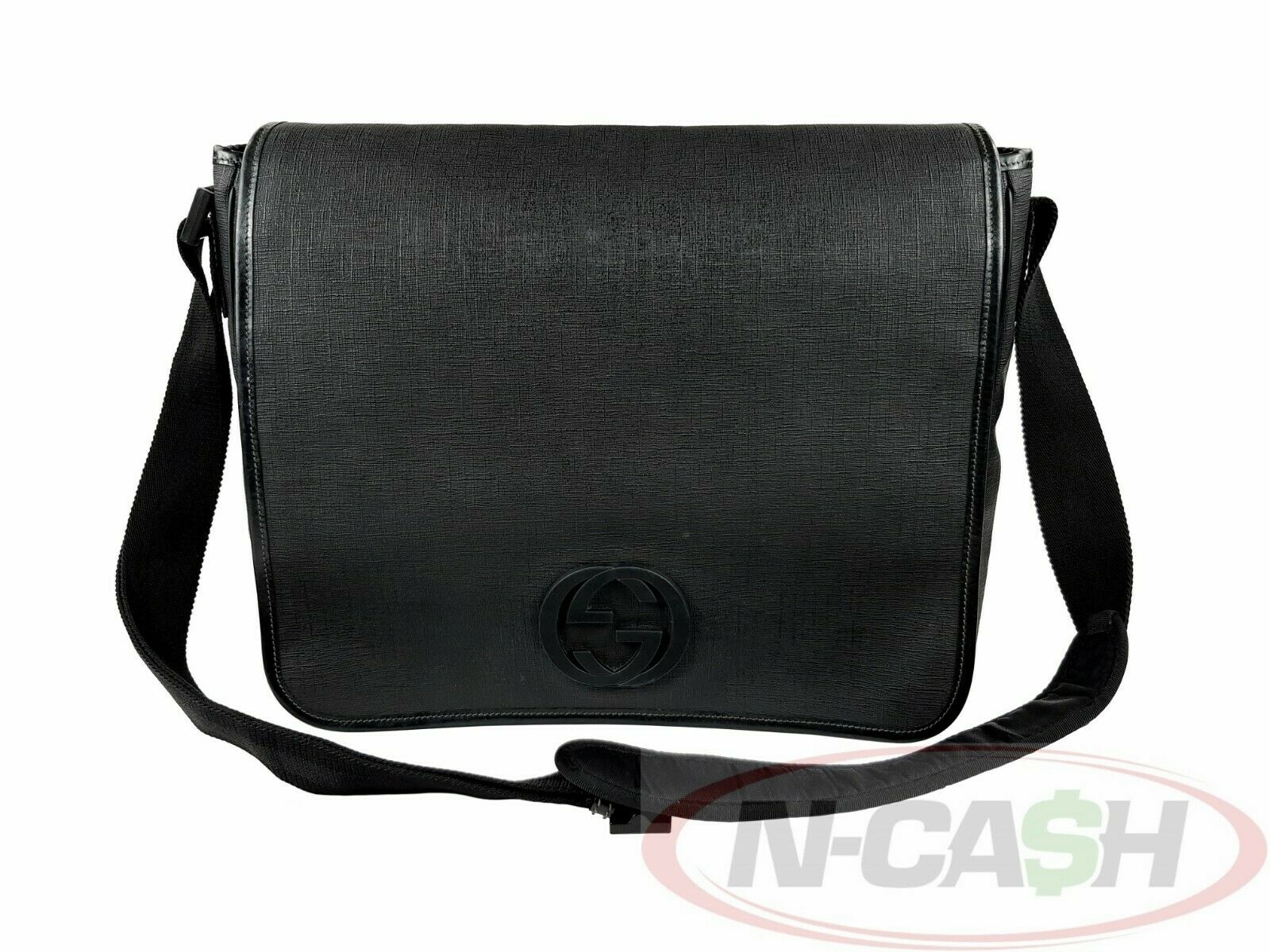 GUCCIblacklargeinterlockingmessengerbag_pawnshop