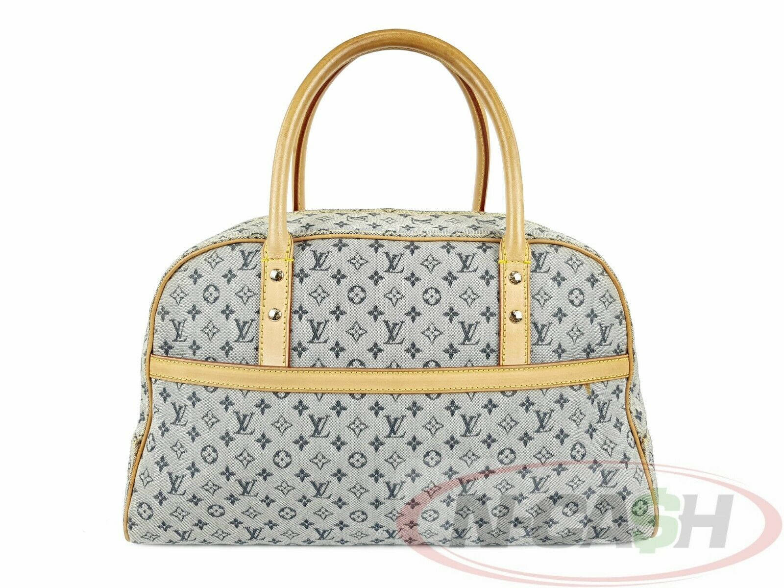 Louis Vuitton Navy Blue Monogram Mini Lin Marie Speedy Boston Bag 862236