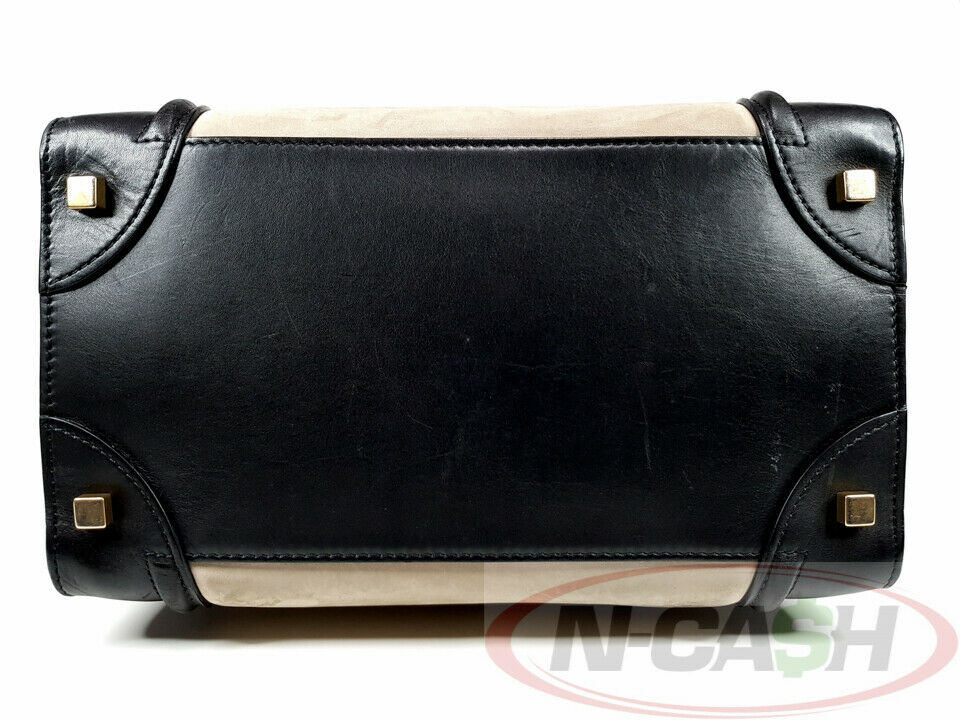 CELINEtricolorminiluggagebeigeoliveblack_pawnshop3