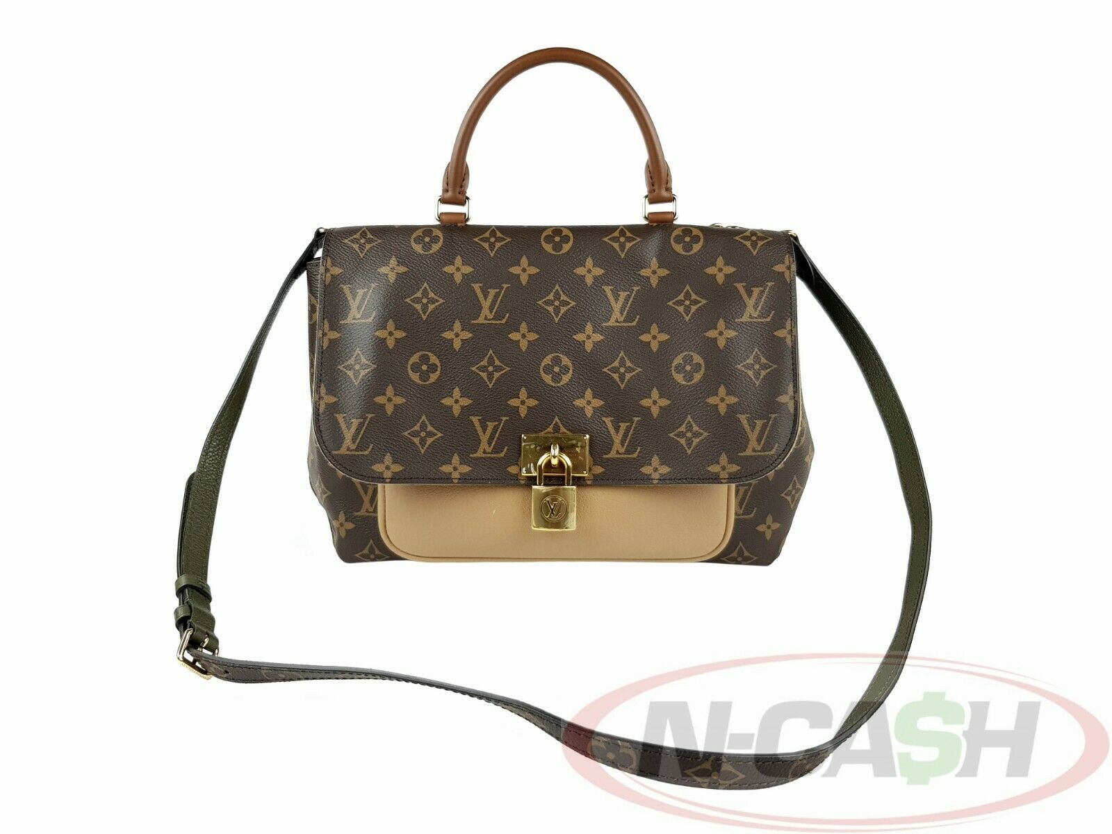 Marignan Top Handle Bag in Monogram coated canvas, Gold Hardware