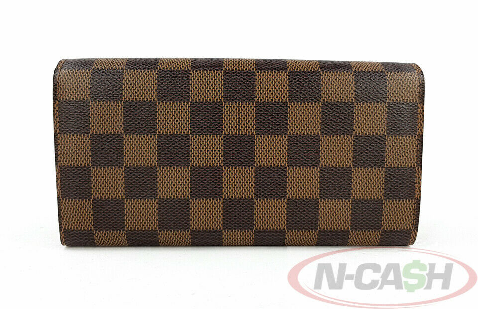 LOUIS VUITTON Sarah Damier Ebene Canvas Long Wallet_pawnshop1