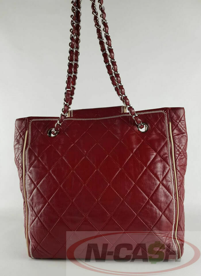CHANEL Mademoiselle Lock East West Lamb Tote Bag_pawnshop1