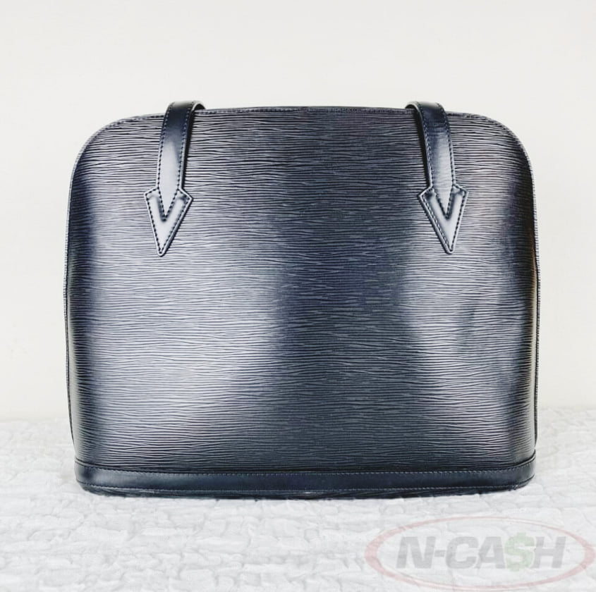 Authentic LOUIS VUITTON Lussac Black Epi Leather Shoulder Tote Bag Purse  #53075