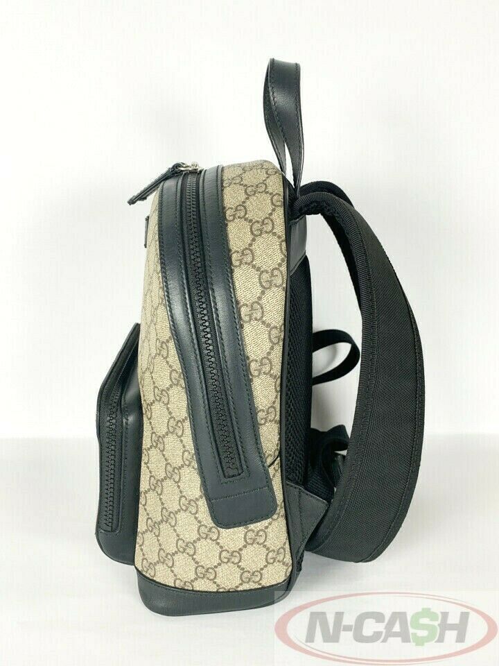 Gucci Black & Original GG Supreme Canvas Eden Backpack Small