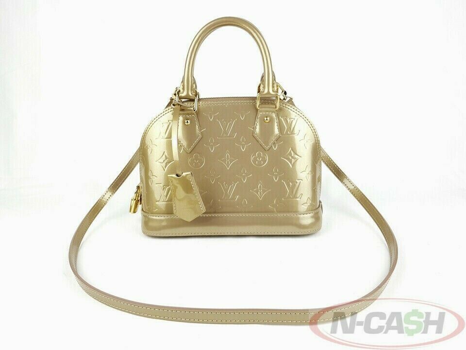 Louis Vuitton Alma BB Beige Monogram Vernis Leather – Coco Approved Studio