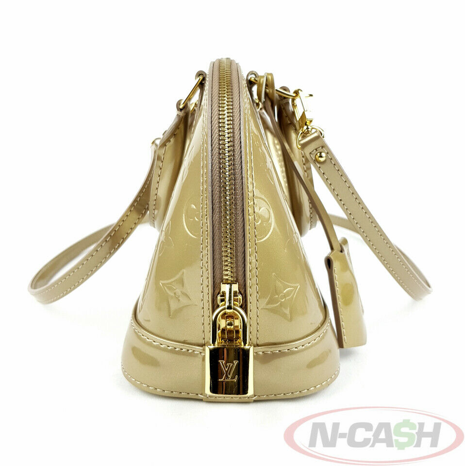 Louis Vuitton Alma BB Beige Monogram Vernis Leather – Coco Approved Studio