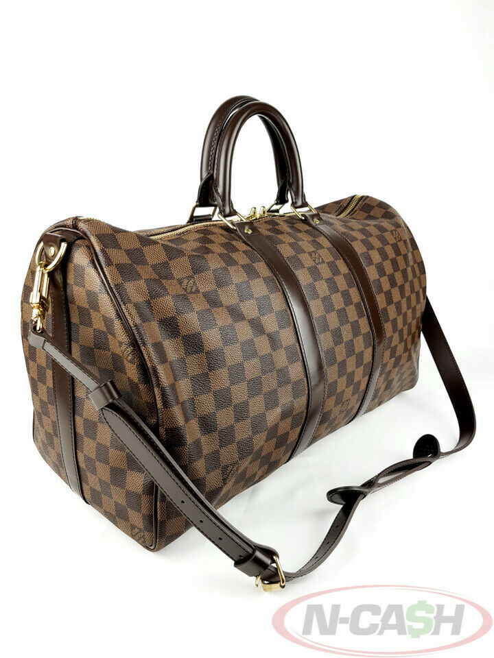 Keepall 45 Damier Ebene Bandouliere  Louis vuitton bag, Bags, Louis vuitton