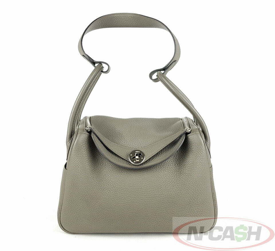 Hermes Lindy 26 Etoupe Taurillon Clemence Leather