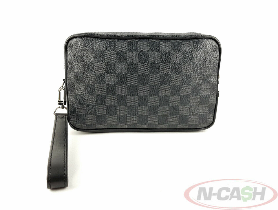 LOUIS VUITTON Damier Graphite Kasai Clutch Bag