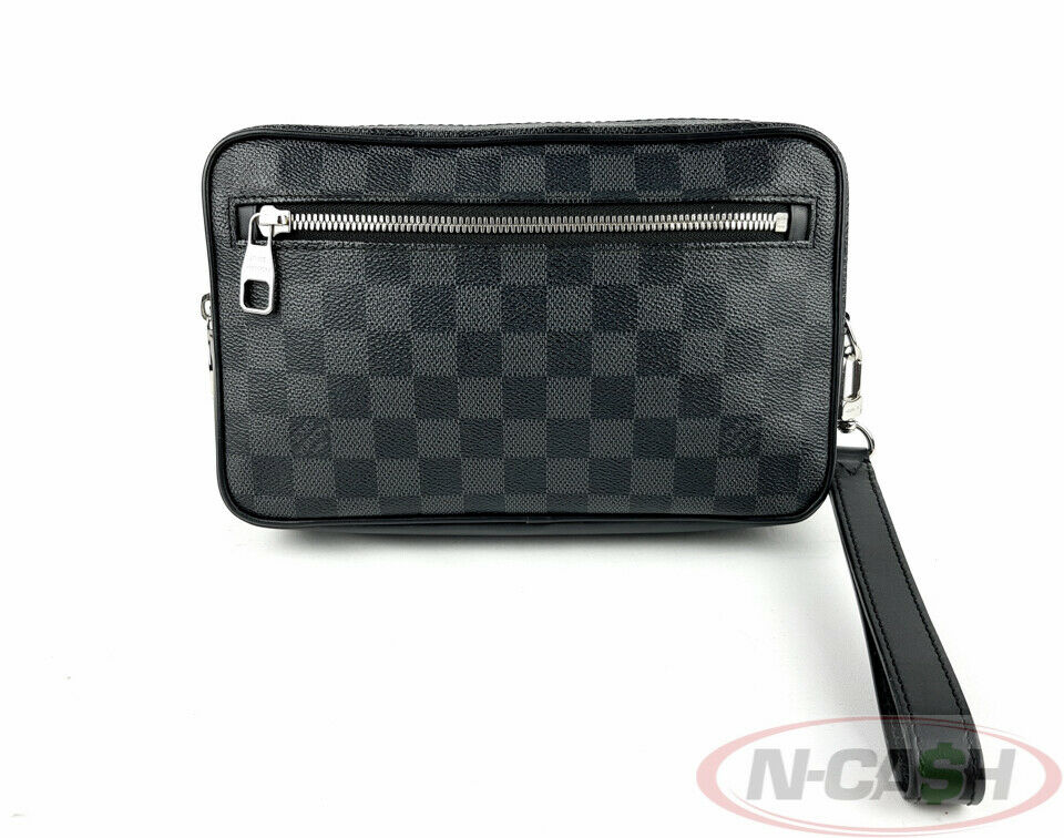 Kasai Clutch Damier Graphite Leather Men's