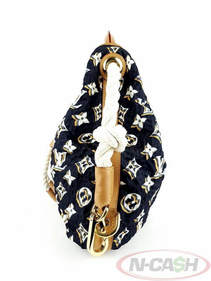 Louis Vuitton Navy Blue Monogram Nylon Limited Edition Bulles MM Bag at  1stDibs