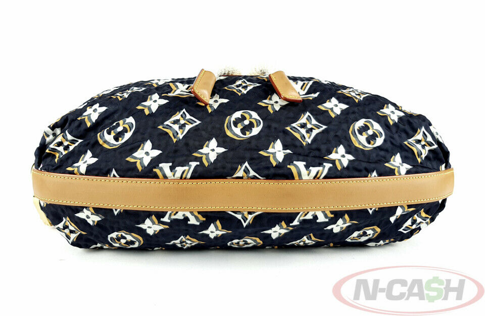 Louis Vuitton Limited Edition Navy Blue Nylon Bulles MM