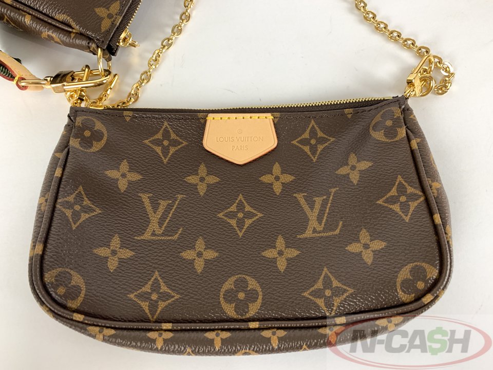 LOUIS VUITTON Multi Pochette Accessories Mono Khaki Bag_pawnshop1