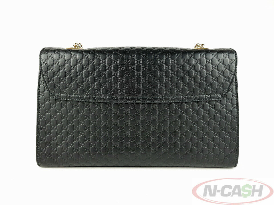 Gucci Black Emily Medium Microguccissima Chain Bag N Cash