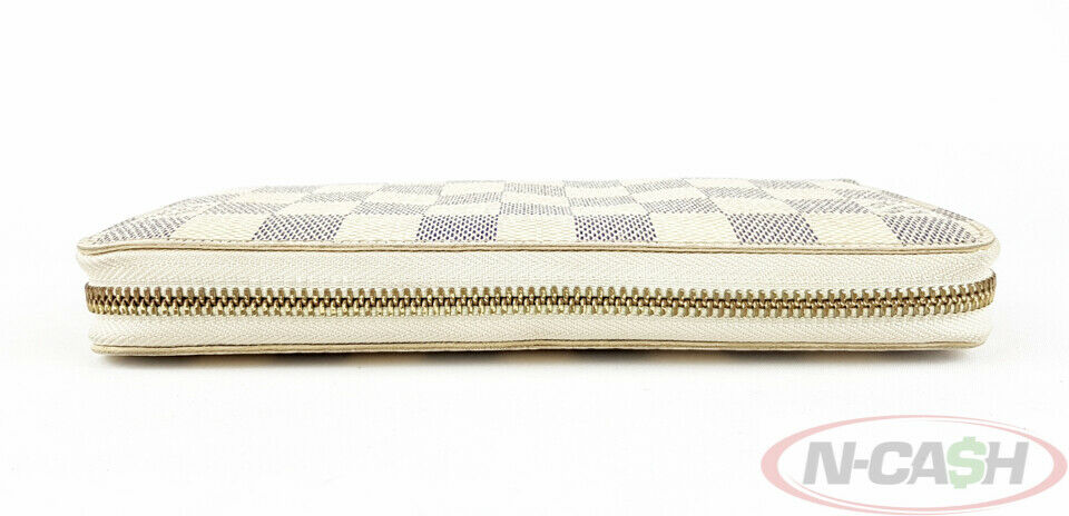 LOUIS VUITTON Damier Azur Zippy Long Wallet White-US