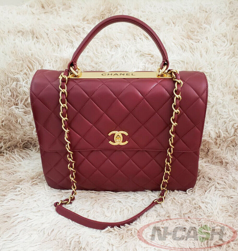 CHANEL Trendy CC Top Handle Flap Bag- Coral in 2023