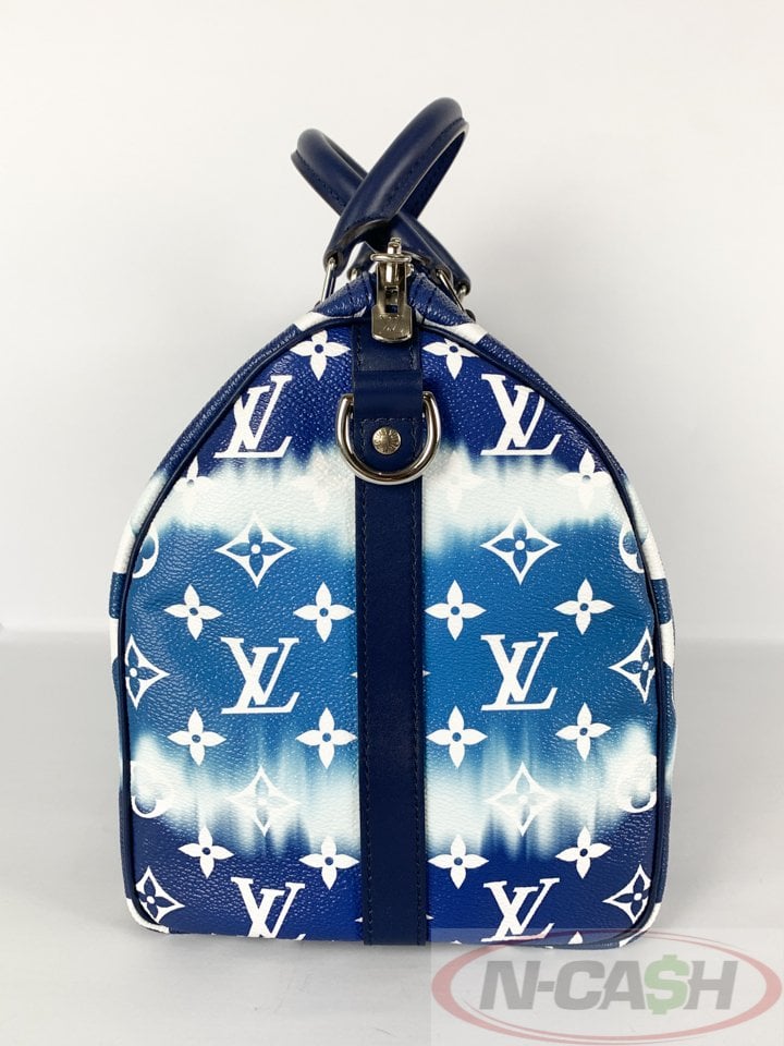 Louis Vuitton Blue Escale Speedy Bandouliere 30 Giant Monogram Bag