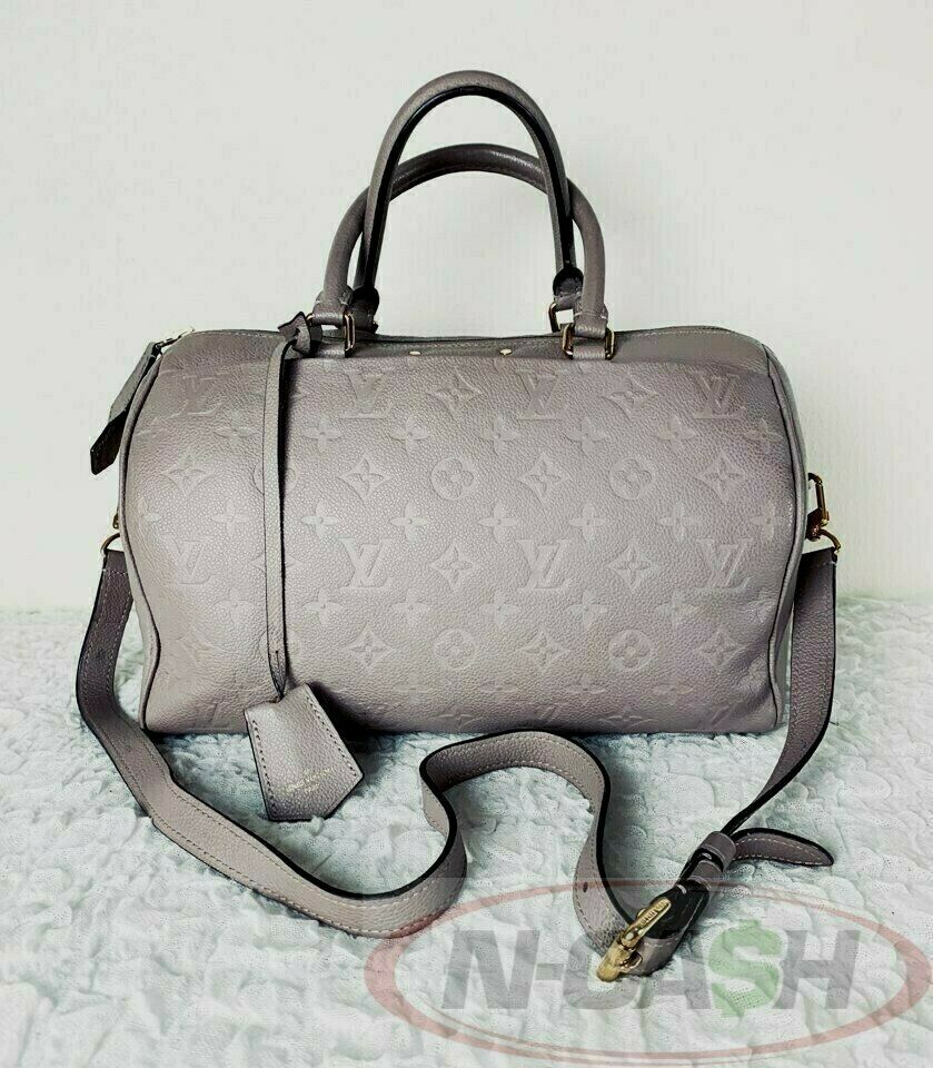 Louis Vuitton Mastic Monogram Empreinte Leather Speedy Bandouliere