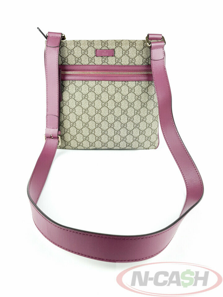 GUCCI GG Plus Supreme Canvas Flat Messenger NCash