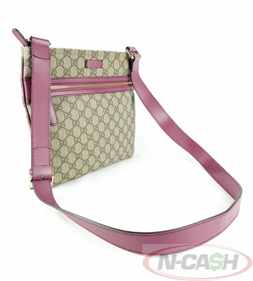 GUCCI GG Plus Supreme Canvas Flat Messenger NCash
