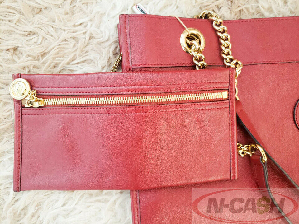 GUCCI Red Rajah Large Leather Tote Bag with Pouch_pawnshop3