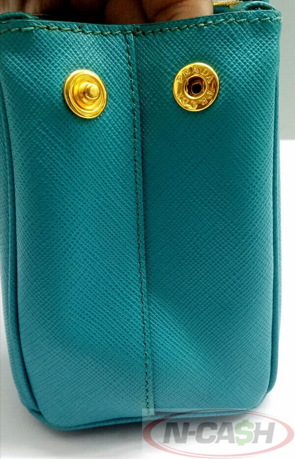 PRADA 1BH907 Mini Saffiano Lux Turchese Double Zip Bag_pawnshop2