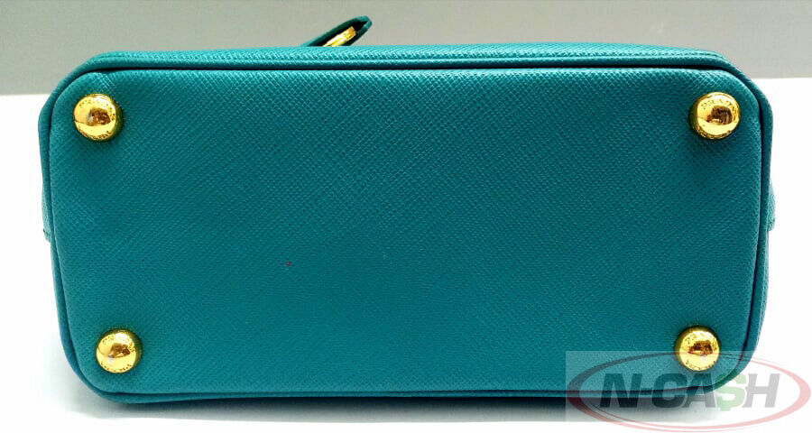 PRADA 1BH907 Mini Saffiano Lux Turchese Double Zip Bag_pawnshop3