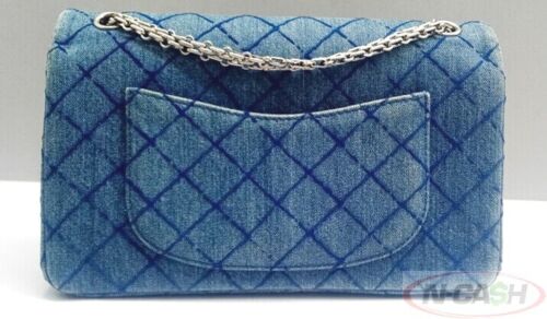 CHANEL Blue Denim 2.55 Reissue 226 Double Flap Bag_pawnshop1
