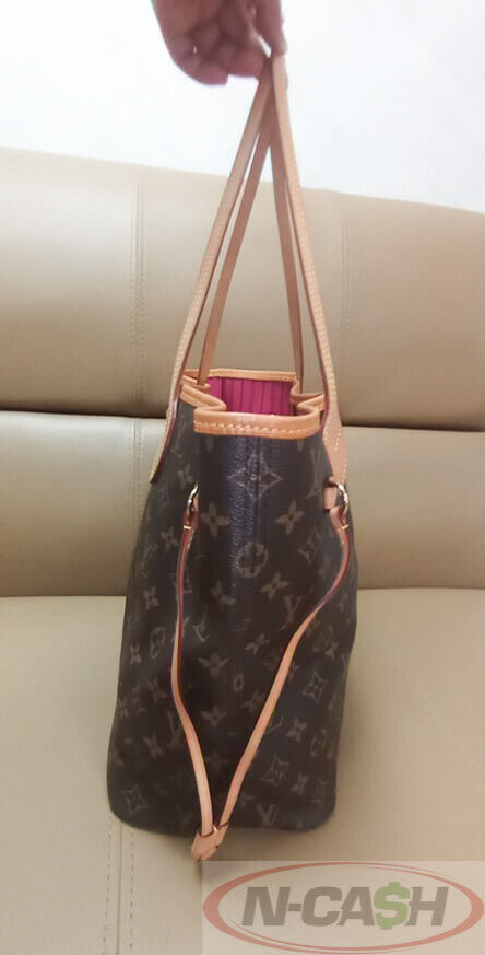 LOUIS VUITTON Neverfull MM Pivoine Tote w Pouch_pawnshop2