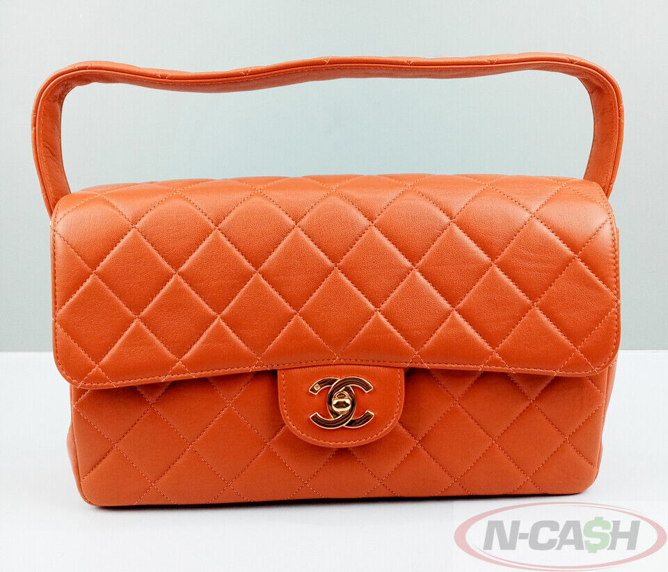 CHANEL Double Side Two Face Lambskin Leather Flap Bag_pawnshop
