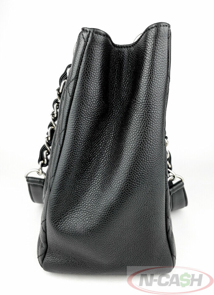 CHANEL GST Black Quilted Caviar Leather Tote Bag_pawnshop2